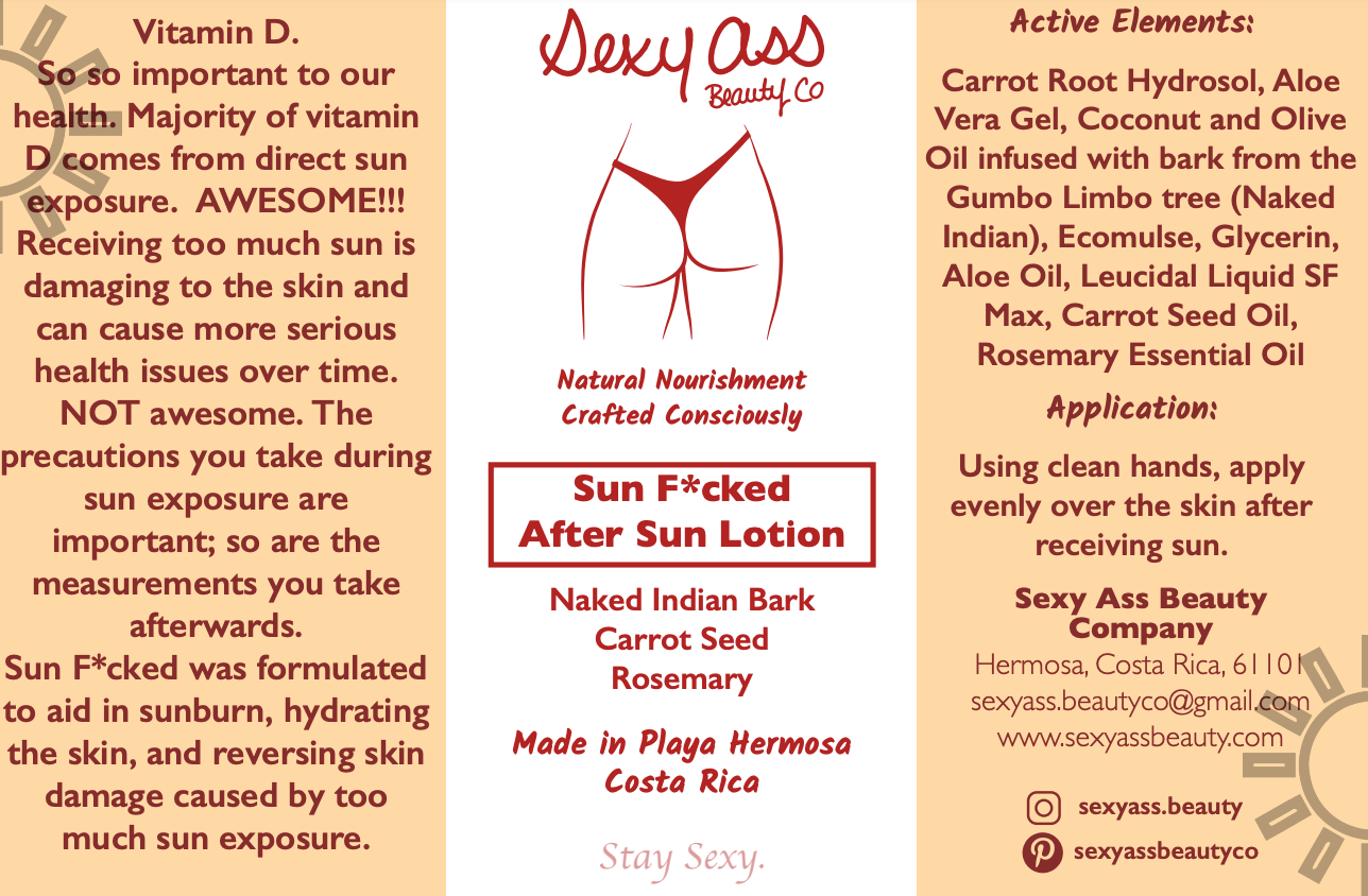 Natural lotion for sunburn in Costa Rica 